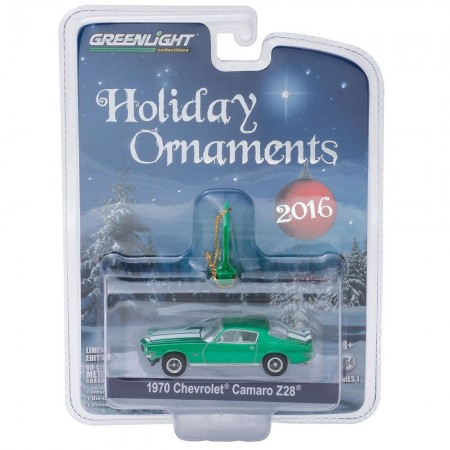 Carro Greenlight Holiday Ornaments - Chevrolet Camaro Z28 1970 - Escala 1/64 (40010)