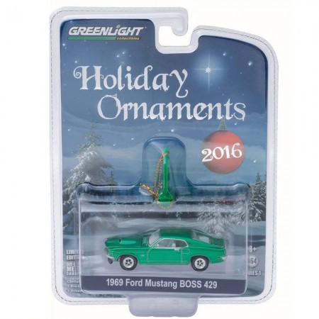 Carro Greenlight Holiday Ornaments - Ford Mustang Boss 429 1969 - Escala 1/64 (40010)