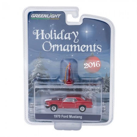 Carro Greenlight Holiday Ornaments - Ford Mustang 1970 - Escala 1/64 (40010)