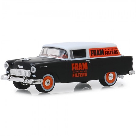 Carro Greenlight Running On Empty - Chevrolet One Fifty Sedan Delivery Fram 1955 - Escala 1/64 (41080-c)