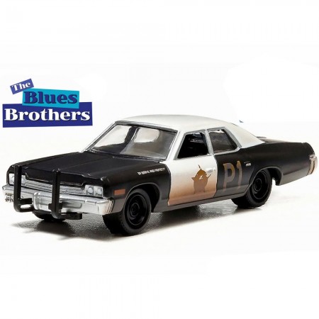 Carro Greenlight Hollywood - Dodge Monaco 1974 The Blues Brothers (jake And Elwood's Bluesmobile) - Escala 1/64 (44710-c)