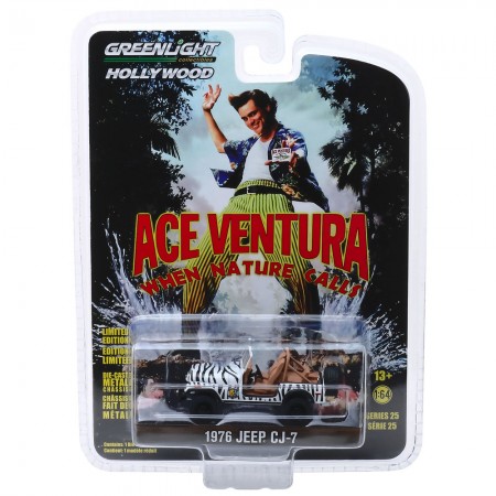 Carro Greenlight Hollywood - Jeep Cj-7 1976 Ace Ventura - Escala 1/64 (44850-a)