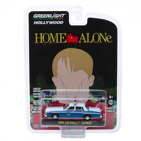 Carro Greenlight Hollywood - Chevrolet Caprice 1986 Police Car Home Alone - Escala 1/64 (44850-e)