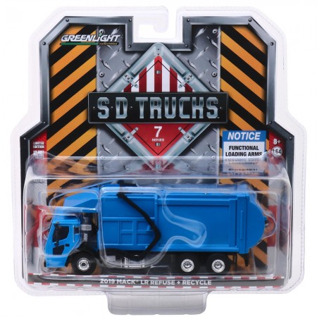 Caminho Greenlight S.d Trucks - Mack Lr Refuse + Recycle 2019 - Escala 1/64 (45070-c)