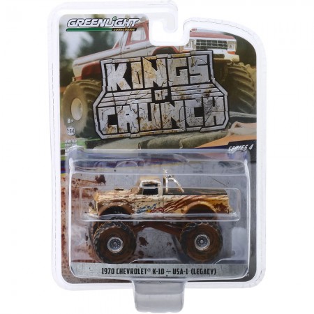 Carro Greenlight Kings Of Crunch - Chevrolet K-10 Usa-1 (legacy) 1970 - Escala 1/64 (49040-d)