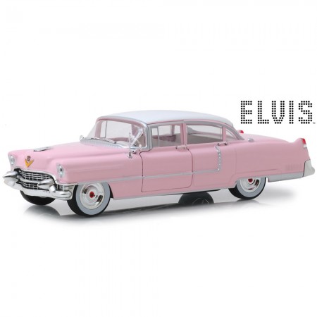 Carro Greenlight Hollywood Elvis - Cadillac Fleetwood Pink Ano 1955 - Escala 1/24 (84092)
