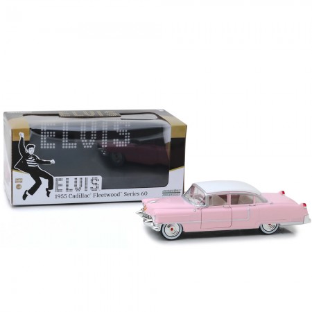 Carro Greenlight Hollywood Elvis - Cadillac Fleetwood Pink Ano 1955 - Escala 1/24 (84092)
