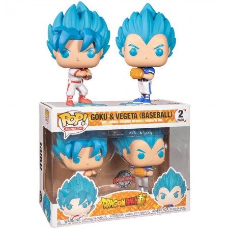 Bonecos Funko Pop Dragon Ball Super - Goku & Vegeta Baseball 2pack