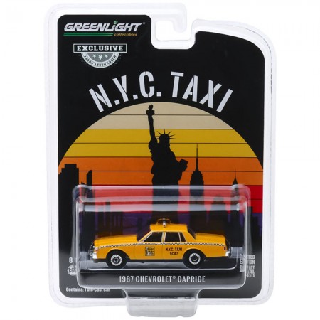 Carro Greenlight Hobby Exclusive - Chevrolet Caprice 1987 New York City Taxi - Escala 1/64 (30077)