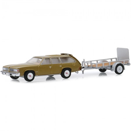 Carro Greenlight Hitch & Tow - Pontiac Lemans Safari 1977 And Utility  Trailer - Escala 1/64 (32180-a)