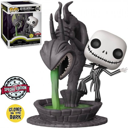 Funko Pop Disney Movie Moments Exclusive Nightmare Before Christmas - Jack Skellington In Fountain 602 Glows In The Dark