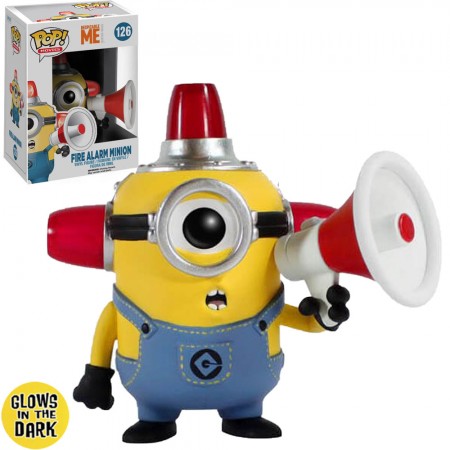Funko Pop Movies Despicable Me Exclusive - Fire Alarm Minion 126 Glows In The Dark