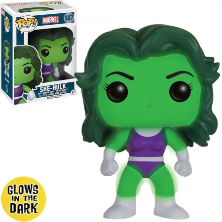 Funko Pop Marvel Exclusive - She-hulk Dark 147 Glows In The Dark