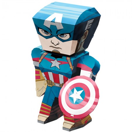 Miniatura de Montar Metal Earth Legends - Marvel Avengers - Captain America Mem001