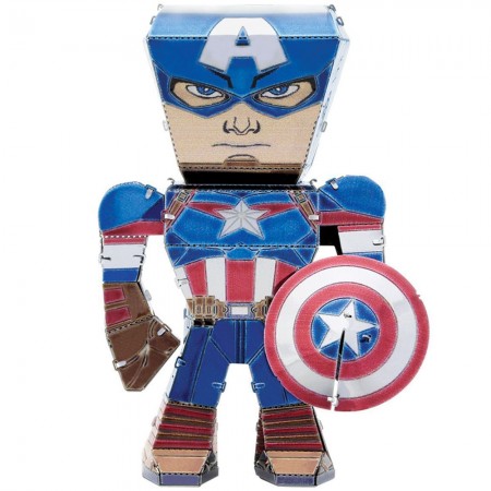 Miniatura de Montar Metal Earth Legends - Marvel Avengers - Captain America Mem001