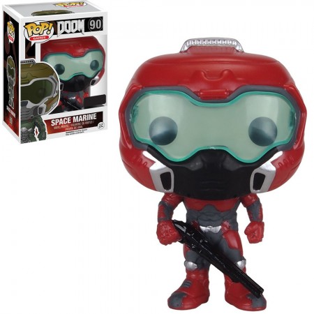 Funko Pop Games Doom Exclusive - Space Marine (red Suit) 90