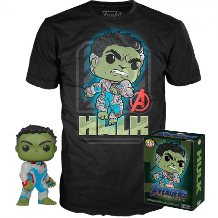 Box Funko Pop Tees Marvel Avengers Endgame - Hulk Glow + Camiseta