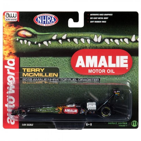 Carro Auto World Amalie Nhra - Top Fuel Dragster 2018 Terry Mcmillen - Escala 1/64 (aw64005)