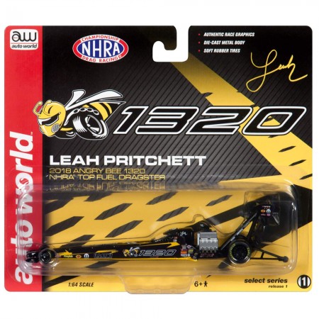 Carro Auto World Angre Bee 1320 Nhra - Top Fuel Dragster 2018 Leah Pritchett - Escala 1/64 (aw64005)