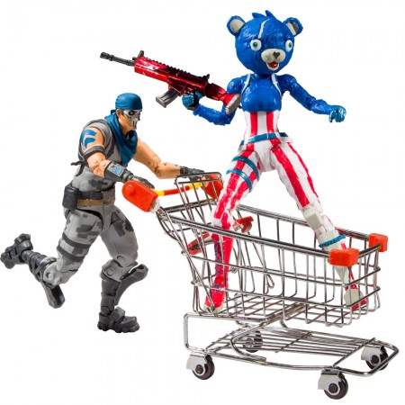 Bonecos Mcfarlane Fortnite - Bundle Pack Shopping Cart Warpaint And Fireworks Team Leader 10591