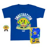 BOX FUNKO POP POCKET SPONGEBOB SQUAREPANTS -  SPONGEBOB W/RAINBOW + CAMISETA TEE BUNDLE *L* (KID)