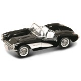 CARRO LUCKY CHEVROLET CORVETTE 1957 ESCALA 1/18 - PRETO