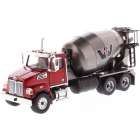 CAMINHÃO DIECAST MASTERS - WESTERN STAR 4700 SF CONCRETE MIXER RED - ESCALA 1/50 (71033)