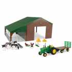 PLAYSET TOMY ERTL - JOHN DEERE TRACTOR MX305 WITH SHED PLAYSET - ESCALA 1/32 (47024)