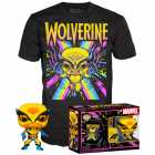 BOX FUNKO POP TEES MARVEL BLACK LIGHT - WOLVERINE + CAMISETA M (55140)