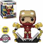 Funko Pop Marvel Iron Man 2 Exclusive Deluxe - Iron Man With Gantry 905 (glows In The Dark)