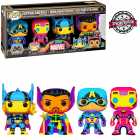 Funko Pop Marvel Black Light Exclusive - Captain America / Iron Man / Thor / Doctor Strange (4 Pack)