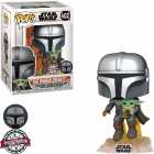 Funko Pop Star Wars The Mandalorian Exclusive - The Mandalorian With The Child 402 (with Pin)