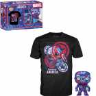 Box Funko Pop Art Series Marvel Civil War Captain America - Captain America 36 + Camiseta Tees *xl*