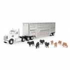 Caminho Ertl - John Deere Freightliner 122sd Com Trailer de Gado - Escala 1/32 (47362)