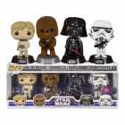 FUNKO POP STAR WARS CLASSIC 4-PACK FLOCKED - LUKE SKYWALKER / CHEWBACCA / DARTH VADER / STORMTROOPER (74138)