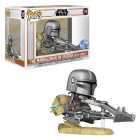 Funko Pop Star Wars Exclusive - The Mandalorian On Speeder (with Grogu) 579
