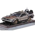 Carro Sun Star de Lorean Back/fut.ii Inox Trilho Escala 1/18 - Dourado