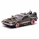 CARRO VITESSE DELOREAN DMC 12 BACK TO THE FUTURE III INOX ESCALA 1/43 - CINZA