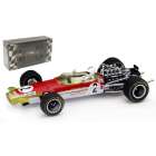 Carro Vitesse Lotus 49b Richard Attwood Mon 1969 Escala 1/43 - Vermelho Branco e Dourado