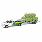 Caminhonete Ertl John Deere Ford F-350 Com Reboque e Fardos  Escala 1/64 (45927)