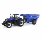 Trator Ertl New Holland Genesis T8.355 Com J&m Grain Cart - Escala 1/32 (61028)