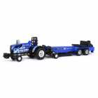 Trator Ertl New Holland 1/64 Blue Blazes & Midnight Blue Pulling Set  Trator de Arrancada Com Tren 1/64 (37940b)