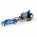 Conjunto Caminhonete e Trator Ertl New Holland 1/64 Blue Barracuda - Escala 1/64 (47570)