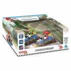 Carrinho Carrera Mario Kart Pull Back Action 1/43 - Mario & Luigi (4388)