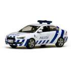 CARRO VITESSE MITSUBISHI LANCER PORTUGAL M.POLICE ESCALA 1/43 - BRANCO E AZUL