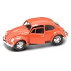 Carro Lucky Volkswagen Beetle 1967 Escala 1/24 - Laranja