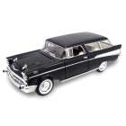 Carro Lucky Chevrolet Nomad 1957 Escala 1/24 - Preto