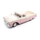 Carro Lucky Ford Ranchero 1957 Escala 1/18 - Rosa e Branco