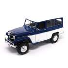 Carro Lucky Willys Jeep Staton Wagon 1955 Escala 1/18 - Azul