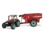 Trator Ertl Case Ih Big Farm - Puma 180 Tractor With J And M Grain Cart Red 46286 - Escala 1/16